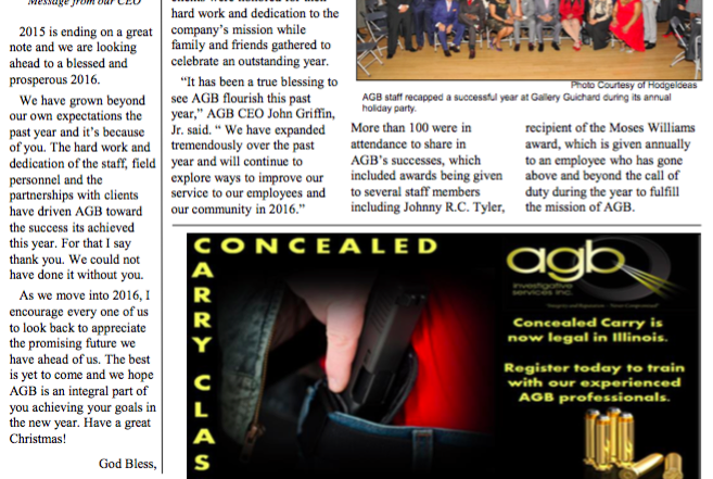 december 2015 newsletter